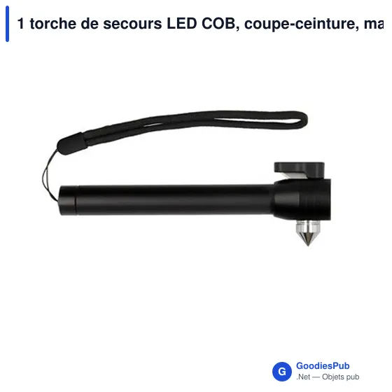 1 torche de secours LED COB, coupe-ceinture, marteau de sécurité | Flint - Image 12