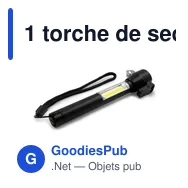 1 torche de secours LED COB, coupe-ceinture, marteau de sécurité | Flint - Miniature 9