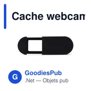 Cache webcam personnalisable en ABS noir avec logo - Cover It Up - Miniature 2