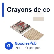 Crayons de couleur personnalisables boîte brique de lait recyclé avec logo - Lot de 12 - Miniature 1