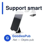 Support smartphone personnalisable pliable en aluminium avec logo - Foldable Stand - Miniature 1