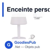 Enceinte personnalisable Table Tunes Mini en ABS blanc avec logo - Miniature 1