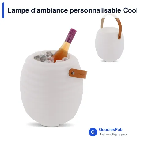 Lampe d'ambiance personnalisable Coollux Mini avec haut-parleur sans fil et logo