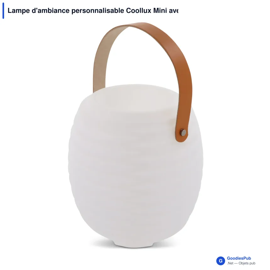 Lampe d'ambiance personnalisable Coollux Mini avec haut-parleur sans fil et logo - Image 2