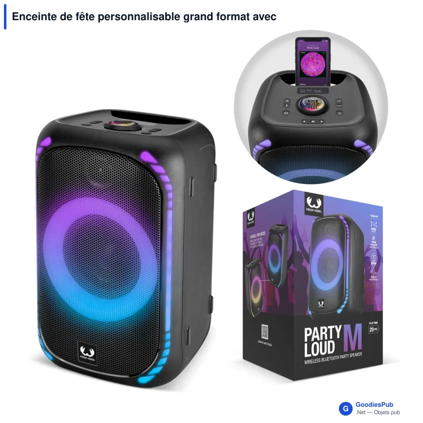 Enceinte de fête personnalisable grand format avec logo - Fresh 'n Rebel Party Loud M - Image 1