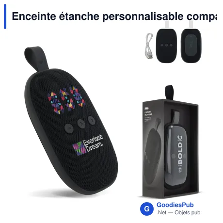 Enceinte étanche personnalisable compatible TWS avec logo - Fresh 'n Rebel Rockbox Bold X