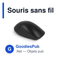 Souris sans fil personnalisable 2,4 GHz en R-ABS avec logo - Wireless - Miniature 2