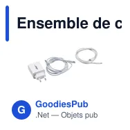 Ensemble de charge 2-en-1 personnalisable avec logo - Miniature 3