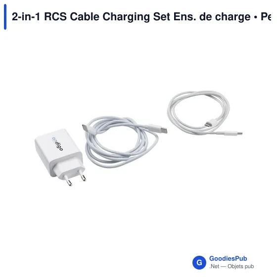 Ensemble de charge 2-en-1 personnalisable avec logo - Image 3