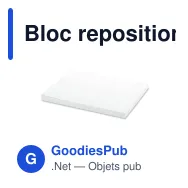 Bloc repositionnable personnalisable 25 feuilles quadrillées avec logo - 100x72 mm - Miniature 2