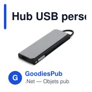 Hub USB personnalisable avec sortie HDMI en aluminium avec logo - PowerHub - Miniature 2