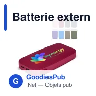 Batterie externe personnalisable 12 000 mAh USB-C 20 W avec logo - Fresh 'n Rebel - Miniature 1