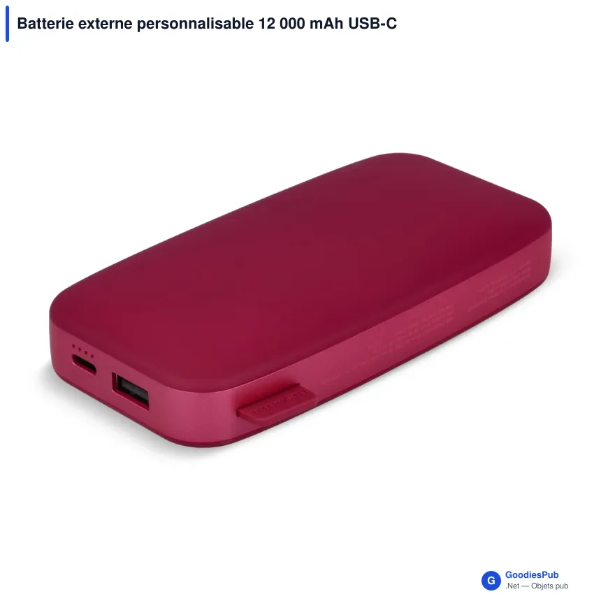 Batterie externe personnalisable 12 000 mAh USB-C 20 W avec logo - Fresh 'n Rebel - Image 3
