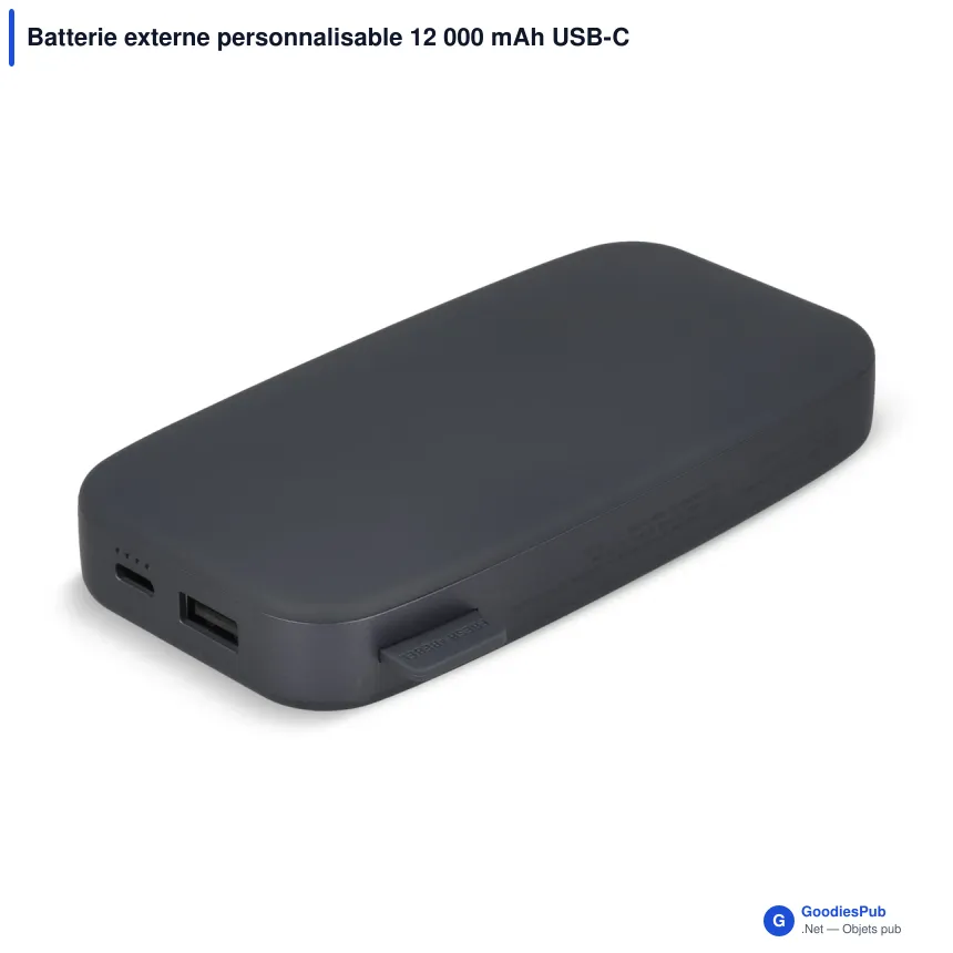 Batterie externe personnalisable 12 000 mAh USB-C 20 W avec logo - Fresh 'n Rebel - Image 8