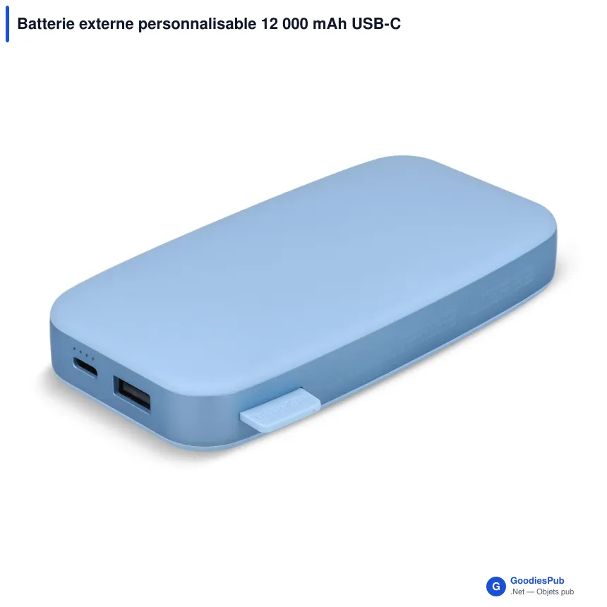 Batterie externe personnalisable 12 000 mAh USB-C 20 W avec logo - Fresh 'n Rebel - Image 9