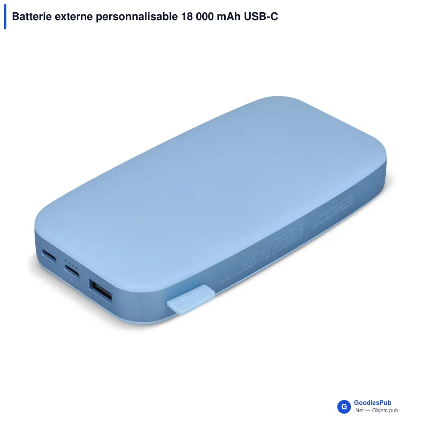 Batterie externe personnalisable 18 000 mAh USB-C 20 W avec logo - Fresh 'n Rebel - Image 2