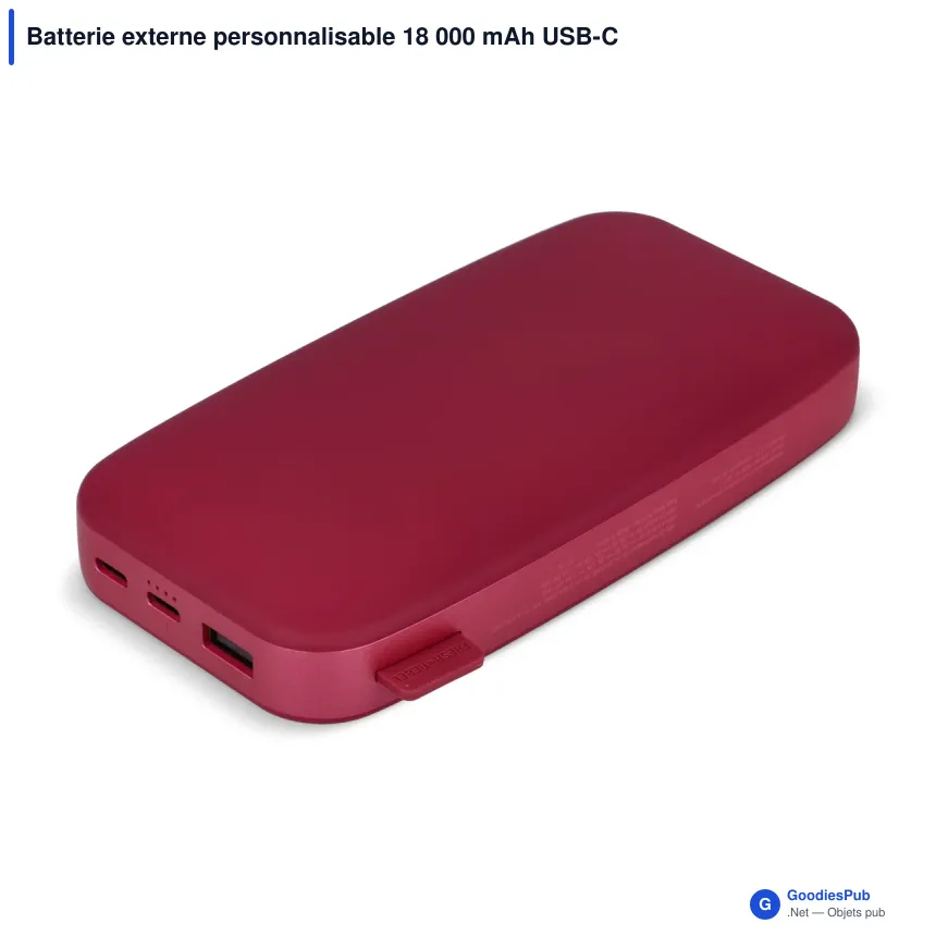 Batterie externe personnalisable 18 000 mAh USB-C 20 W avec logo - Fresh 'n Rebel - Image 3
