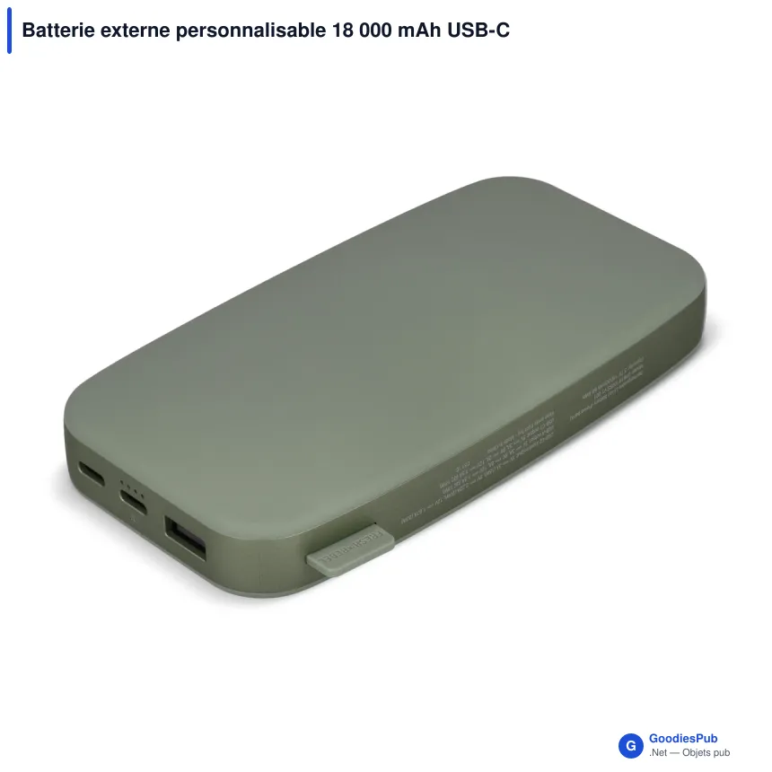 Batterie externe personnalisable 18 000 mAh USB-C 20 W avec logo - Fresh 'n Rebel - Image 5