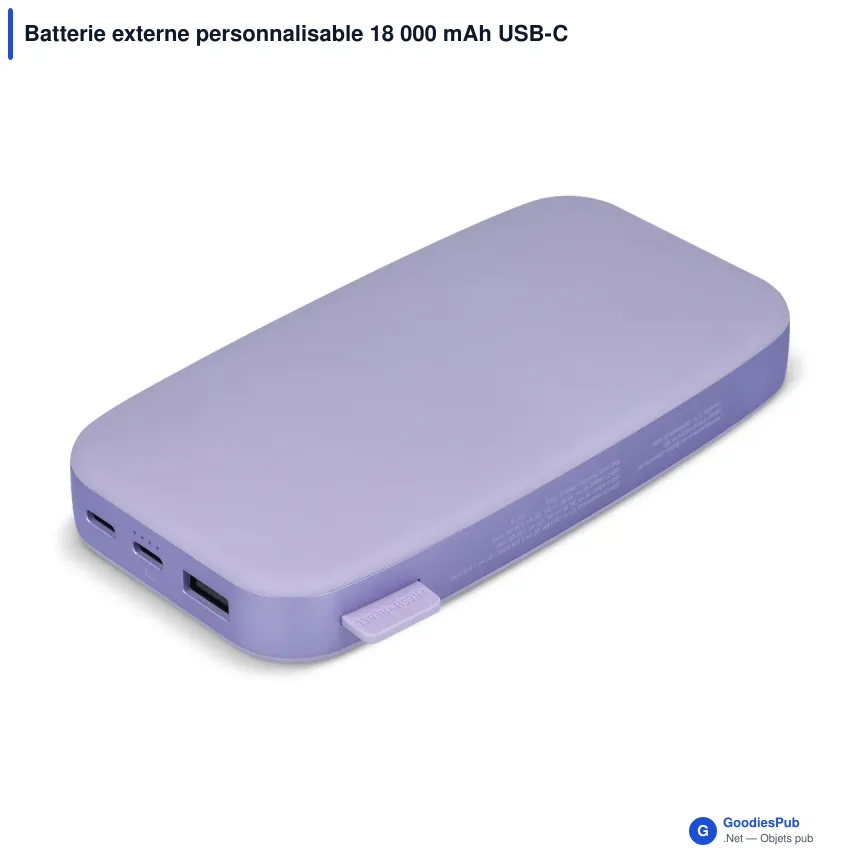 Batterie externe personnalisable 18 000 mAh USB-C 20 W avec logo - Fresh 'n Rebel - Image 7