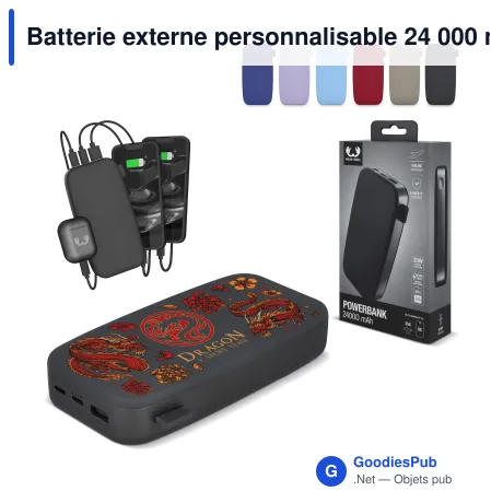 Batterie externe personnalisable 24 000 mAh USB-C PD avec logo - Fresh 'n Rebel