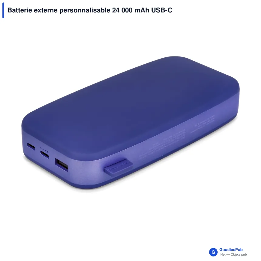Batterie externe personnalisable 24 000 mAh USB-C PD avec logo - Fresh 'n Rebel - Image 2