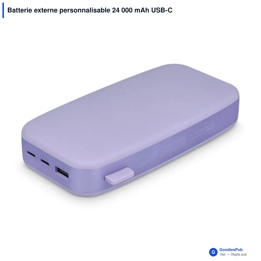 Batterie externe personnalisable 24 000 mAh USB-C PD avec logo - Fresh 'n Rebel - Image 3