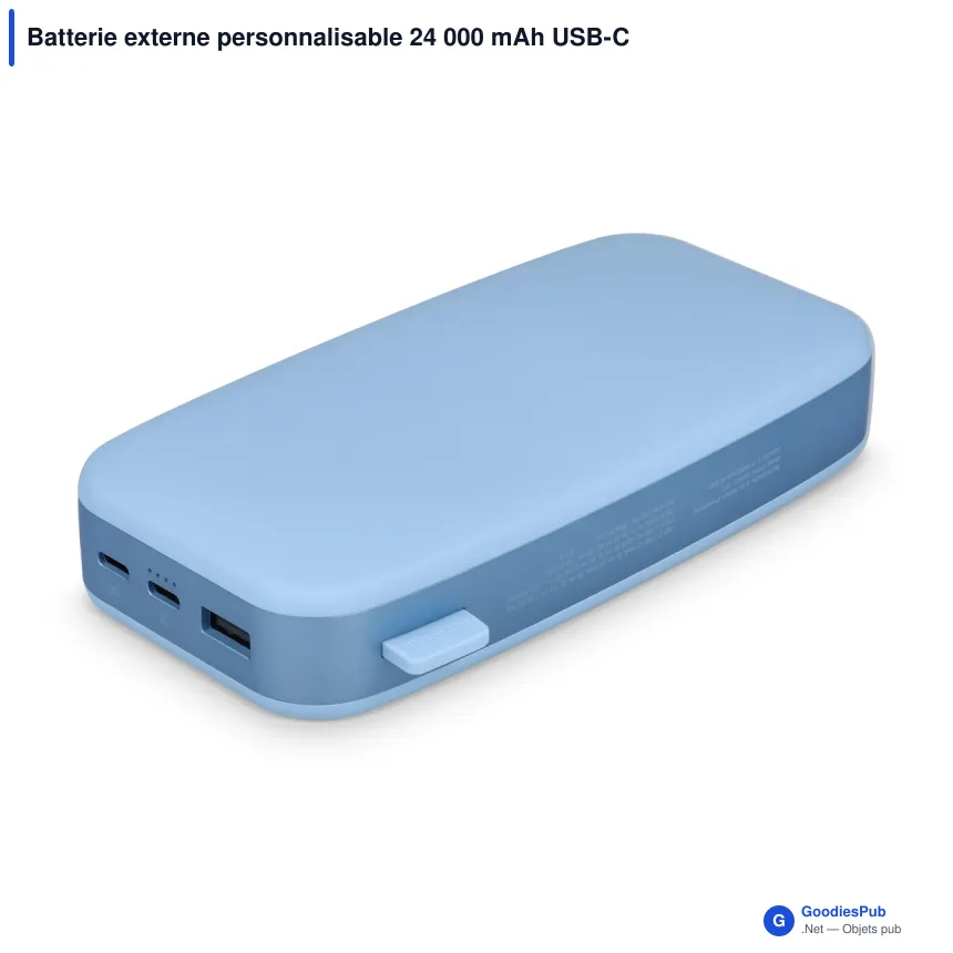 Batterie externe personnalisable 24 000 mAh USB-C PD avec logo - Fresh 'n Rebel - Image 4