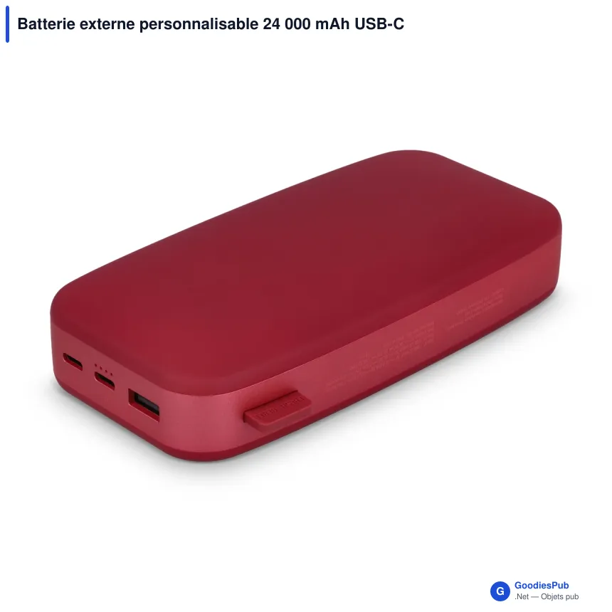 Batterie externe personnalisable 24 000 mAh USB-C PD avec logo - Fresh 'n Rebel - Image 5
