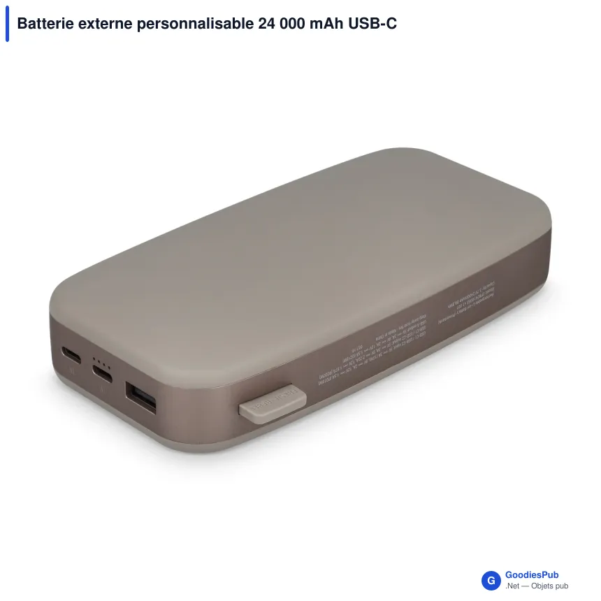 Batterie externe personnalisable 24 000 mAh USB-C PD avec logo - Fresh 'n Rebel - Image 7
