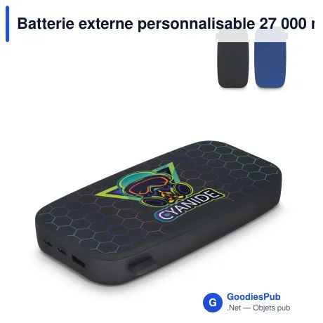 Batterie externe personnalisable 27 000 mAh 65 W avec logo - Fresh 'n Rebel