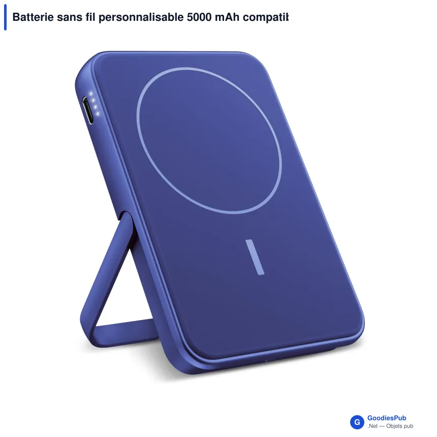 Batterie sans fil personnalisable 5000 mAh compatible MagSafe avec logo - Fresh 'n Rebel - Image 4