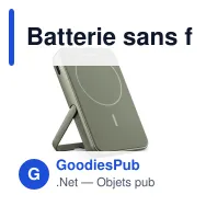 Batterie sans fil personnalisable 5000 mAh compatible MagSafe avec logo - Fresh 'n Rebel - Miniature 5