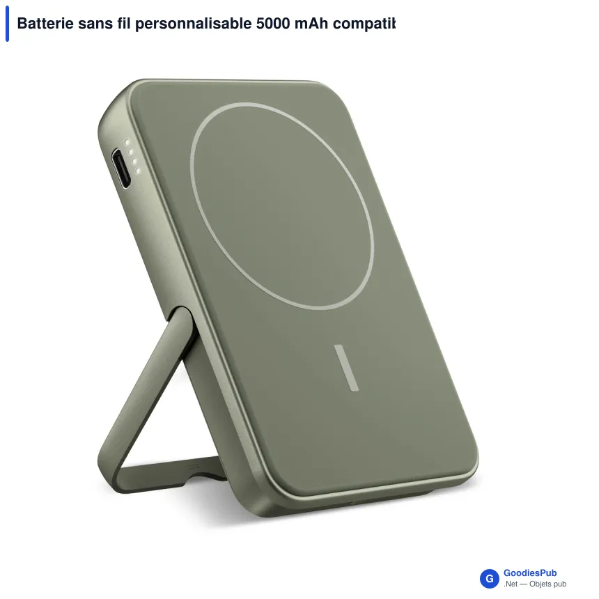 Batterie sans fil personnalisable 5000 mAh compatible MagSafe avec logo - Fresh 'n Rebel - Image 5