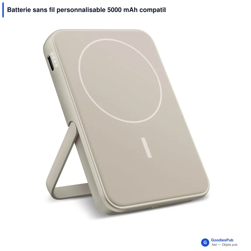 Batterie sans fil personnalisable 5000 mAh compatible MagSafe avec logo - Fresh 'n Rebel - Image 6