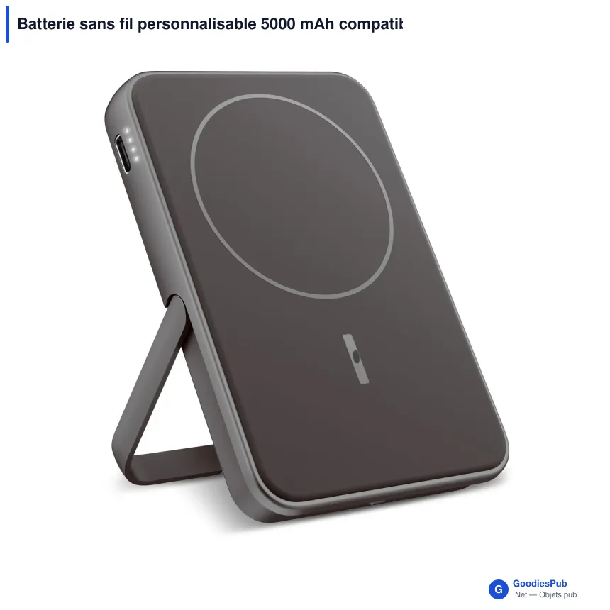 Batterie sans fil personnalisable 5000 mAh compatible MagSafe avec logo - Fresh 'n Rebel - Image 7