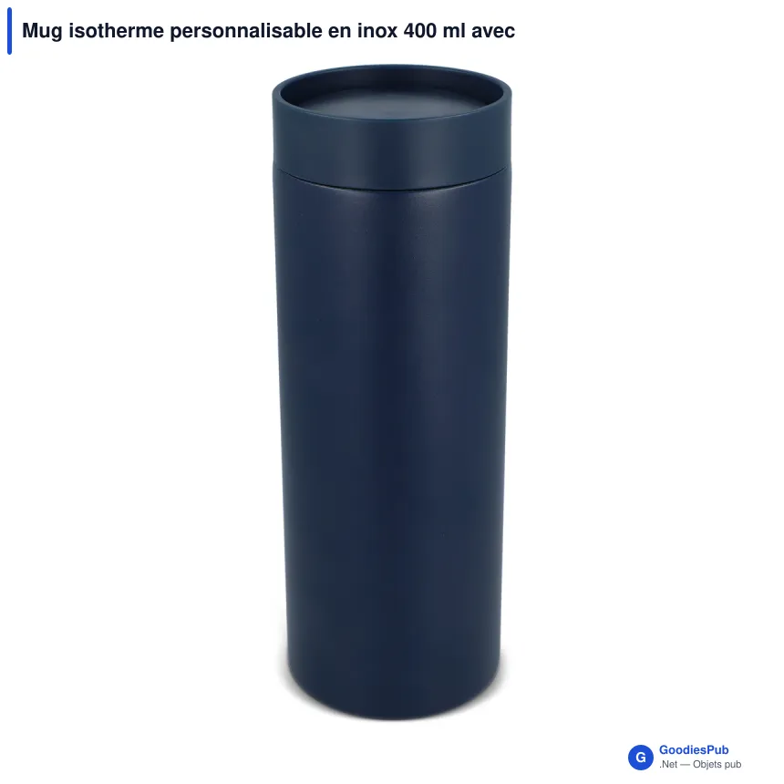 Mug isotherme personnalisable en inox 400 ml avec logo - 360 Shine - Image 4