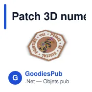 Patch 3D numérique personnalisable 10 x 10 cm avec logo - Digital Patch 10 - Miniature 2