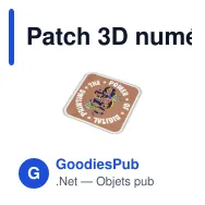 Patch 3D numérique personnalisable 15 x 15 cm avec logo - Digital Patch 15 - Miniature 2