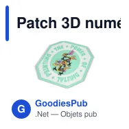 Patch 3D numérique personnalisable 20 x 20 cm avec logo - Digital Patch 20 - Miniature 2