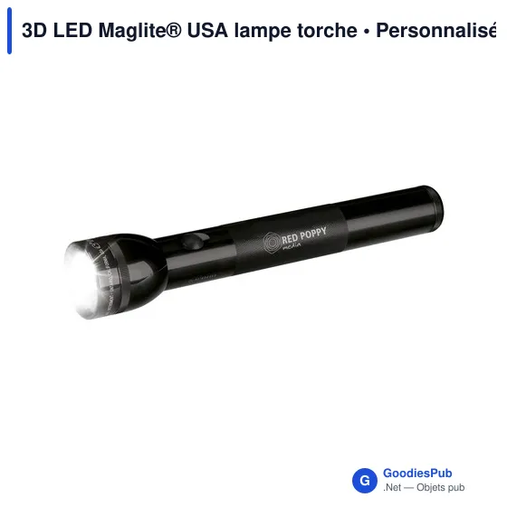 Lampe torche personnalisable 3D LED Maglite® USA avec logo - Image 3
