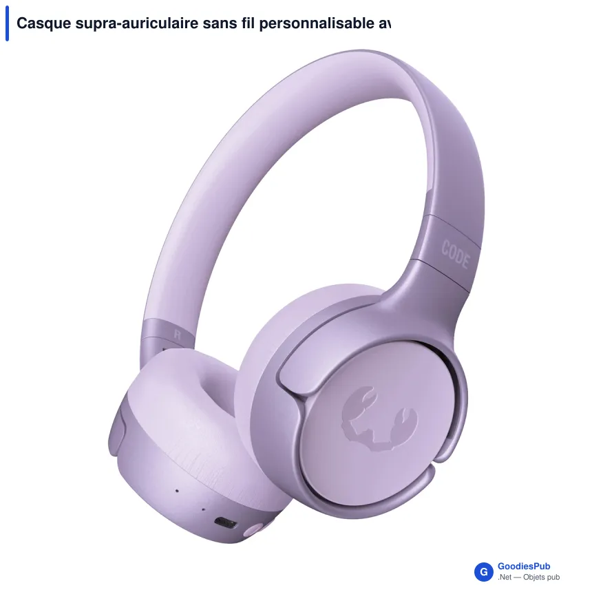 Casque supra-auriculaire sans fil personnalisable avec logo - Fresh 'n Rebel Code Fuse - Image 8