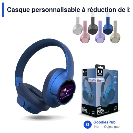Casque personnalisable à réduction de bruit ANC avec logo - Fresh 'n Rebel Clam Fuse