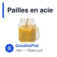 Pailles en acier inoxydable personnalisables avec logo - Rudy - Miniature 5