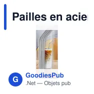 Pailles en acier inoxydable personnalisables avec logo - Rudy - Miniature 6