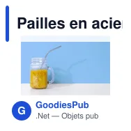 Pailles en acier inoxydable personnalisables avec logo - Rudy - Miniature 7