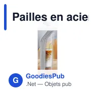 Pailles en acier inoxydable personnalisables avec logo - Rudy - Miniature 8