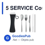 5 SERVICE Couverts en acier inoxydable - Miniature 2