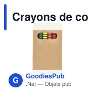 Crayons de couleur personnalisables en boîte à bricoler avec logo - Lot de 6 - Miniature 2