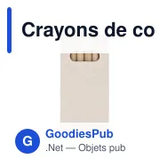 Crayons de couleur personnalisables boîte brique de lait recyclé avec logo - Lot de 6 - Miniature 2