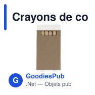 Crayons de couleur personnalisables en boîte kraft avec logo - Lot de 6 - Miniature 2